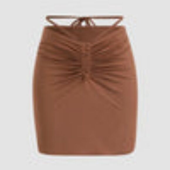 Ruched Strapped Mini Skirt💜💜💜 - Picture 1 of 6